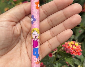 Lizzie Inspired Glitter Gel Pen | Handmade Cartoon Pen