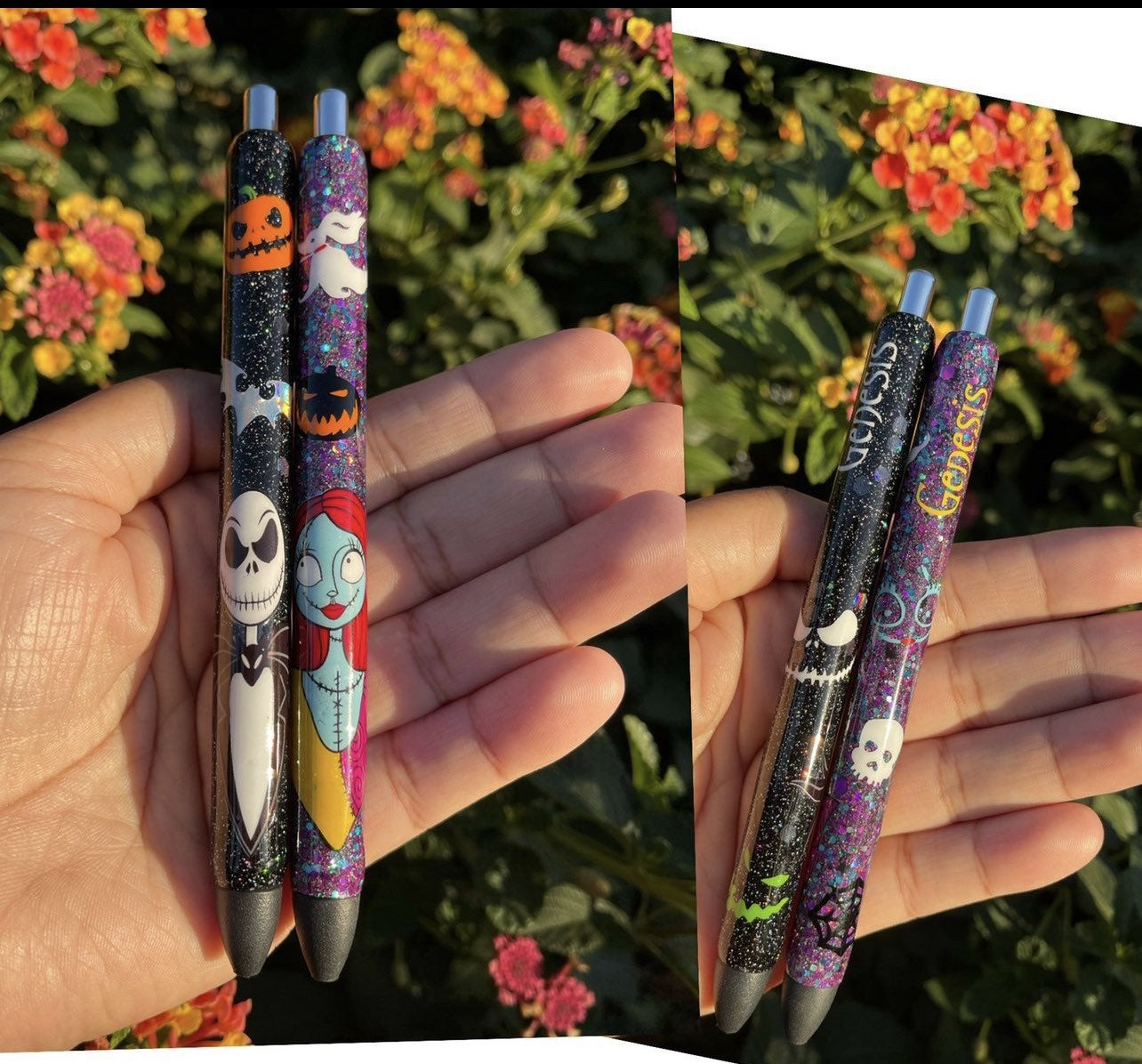 Nightmare Before Christmas Glitter Pen Jack Pen Sally Pen Halloween Pen