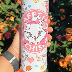 Mariee Tumbler |  Cute cat tumbler | Sublimated 20oz tumbler