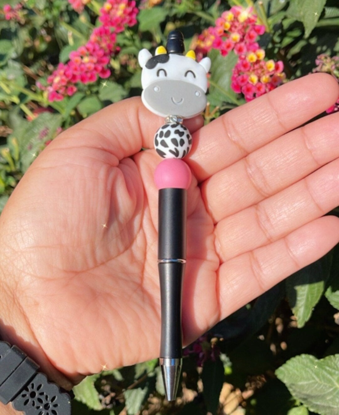 Cow Beaded Pen Cow Pen Cow Print Beaded Pen Twist Pen Cute Pen Silicone cow-beaded-pen-cow-pen-cow-print-beaded-pen-twist-pen-cute-pen-silicone