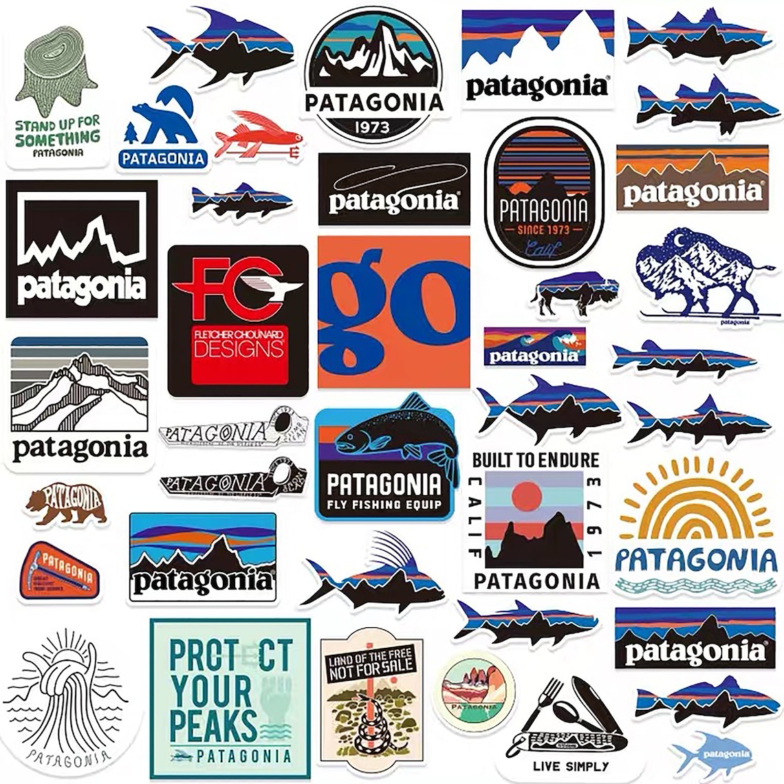 Patagonia Sticker Pack de 40pcs / Laptop Mac Sticker Vintage Etsy