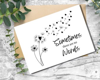 Printable Thinking of You Card 5x7, Condolence Card, Bereavement Card, Sorry For Your Loss Card, Sympathy Printable Instant Download PDF