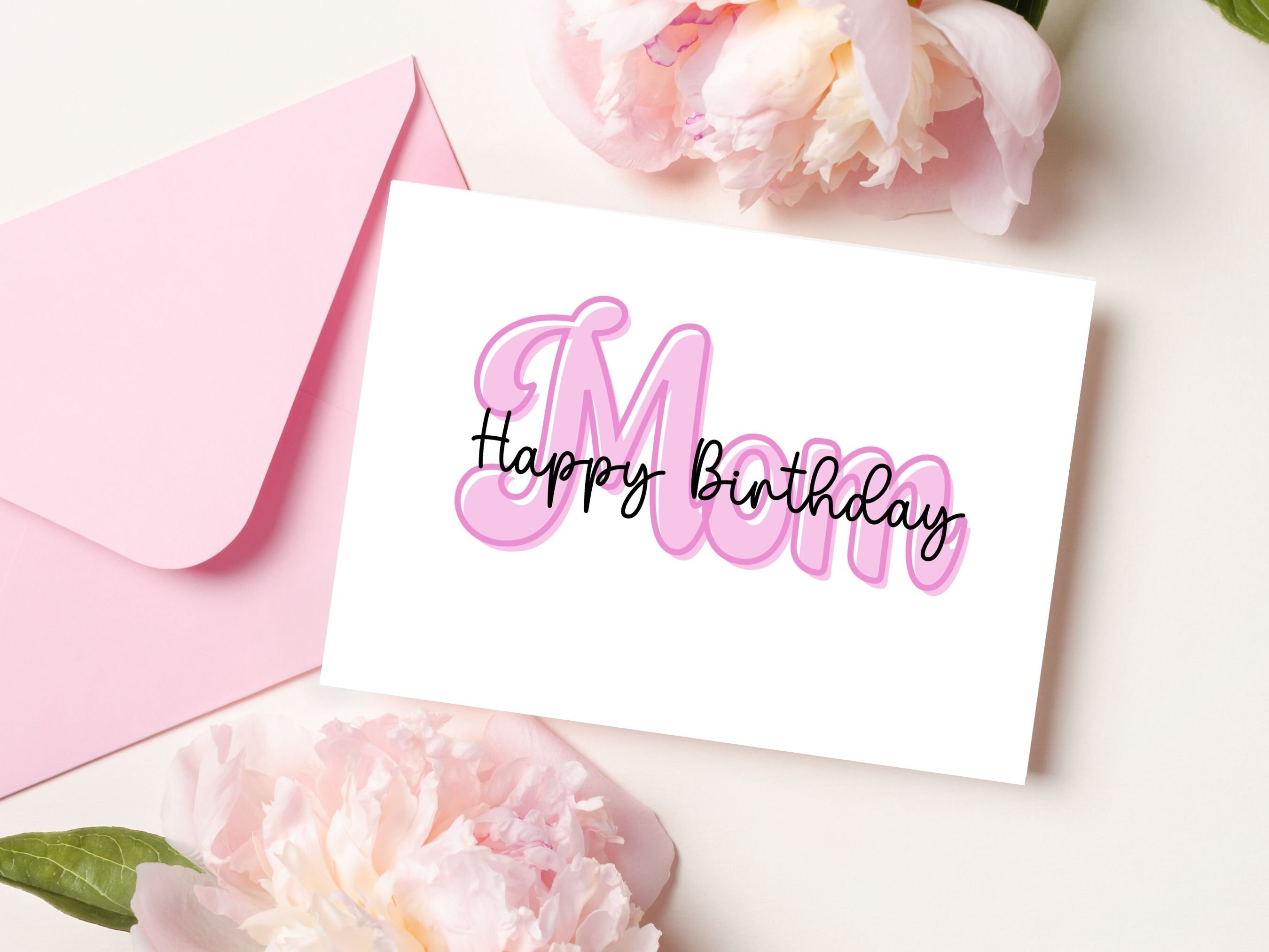Printable Birthday Card 5x7, Happy Birthday Greeting Card, Mom Birthday ...