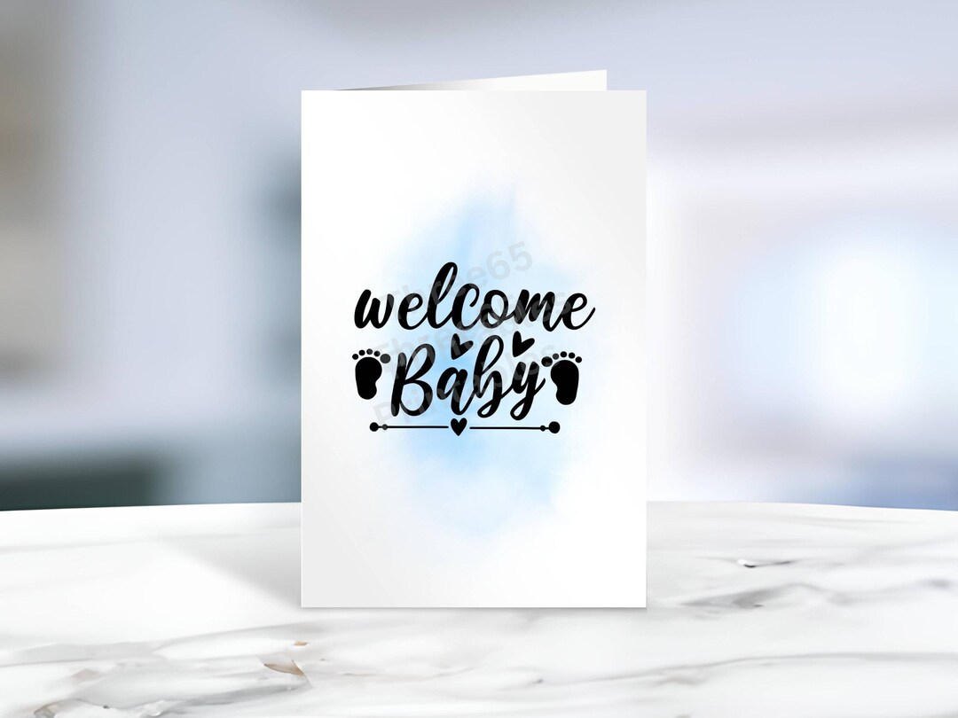Congratulations Baby Boy Card Printable Instant Download PDF - Etsy