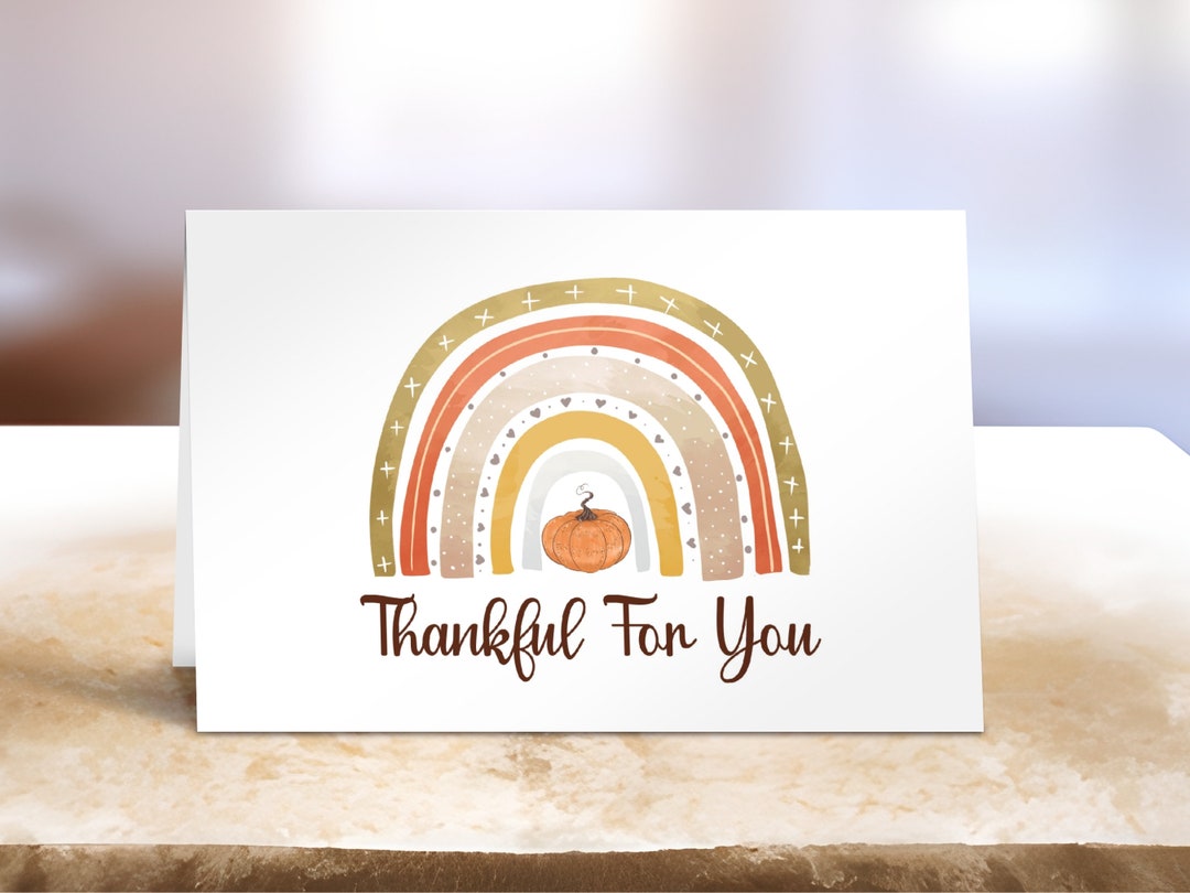 Thanksgiving Card Printable 5x7, Happy Thanksgiving Greeting Card ...