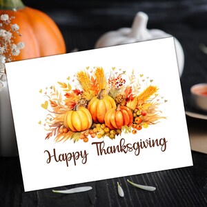 Thanksgiving Card 5x7, Happy Thanksgiving Greeting Card, Pumpkin Card, Pumpkin Patch, Thanksgiving Printable Instant Download PDF