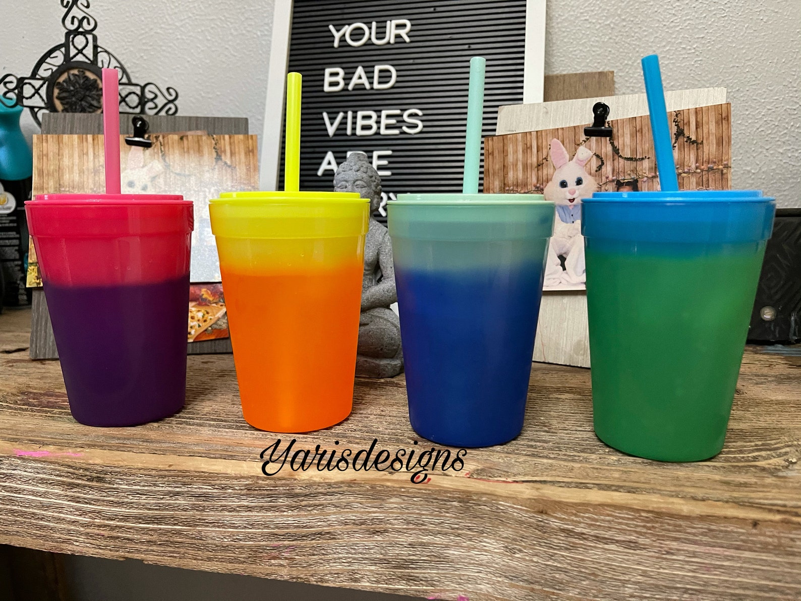 Color Changing Cup / Color Changing Kids Cup / Holographic Cup Etsy