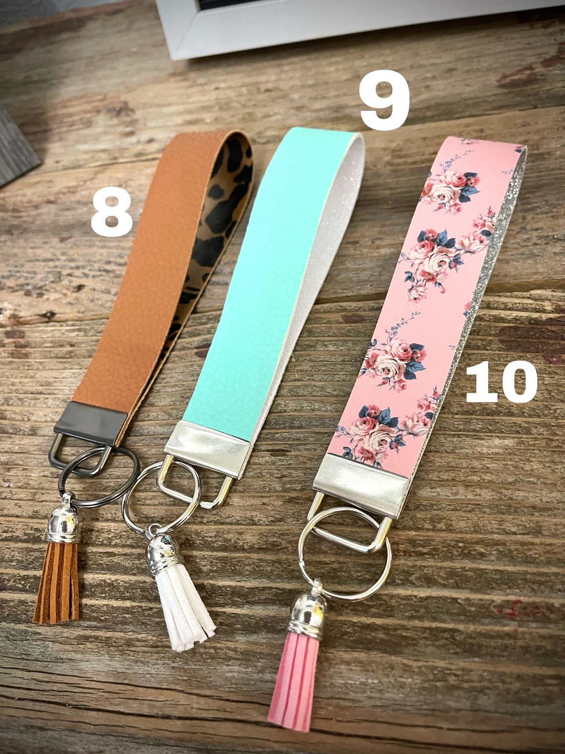 Key Fob Wristlets Faux Leather Wristlets Wristlets Faux Etsy