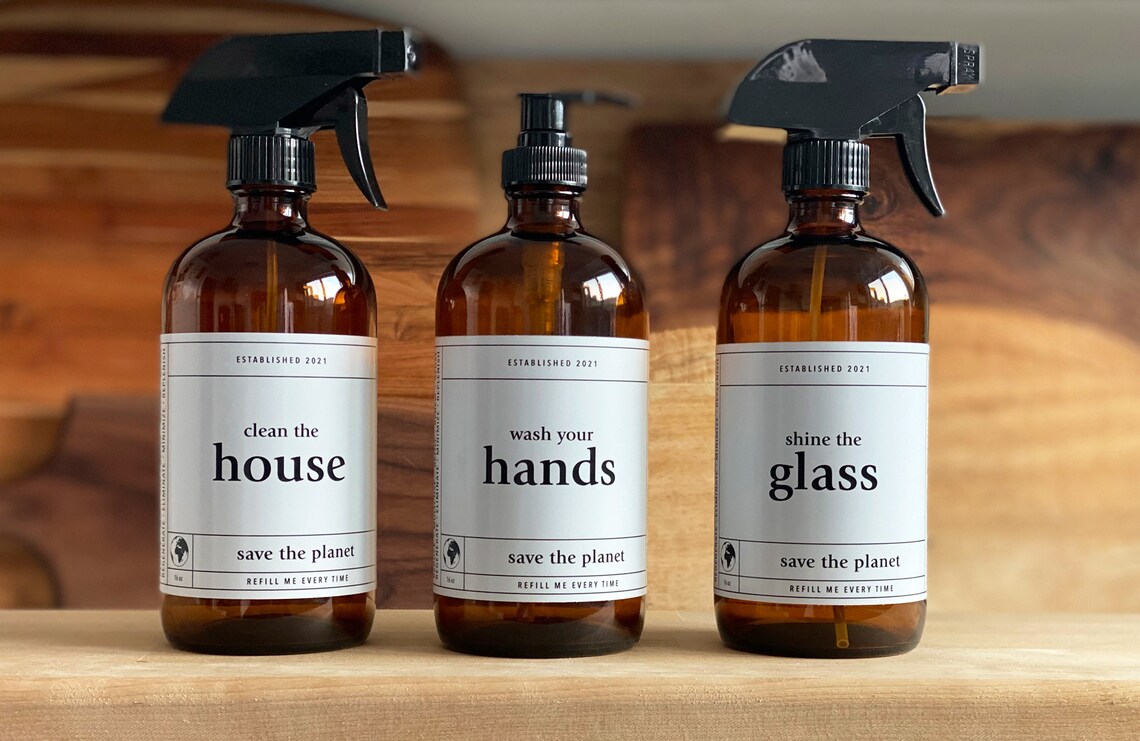 Shampoo Conditioner Body Wash Bottles Set of 3 32 oz Etsy