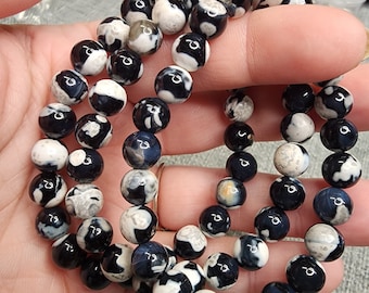 Orca Agate 8mm Bracelets from Madagascar | Crystal Stretch Bracelets | 7.5" Bracelets