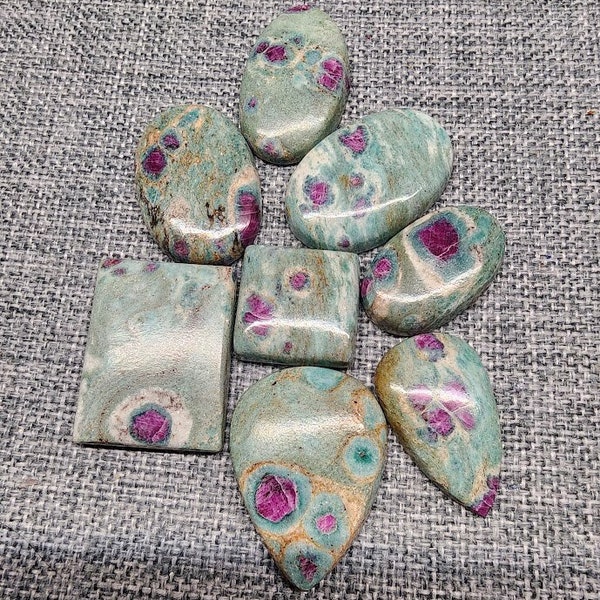 YOU PICK | Ruby in Fuchsite Cabochons | Ruby Fuchsite Cabochons | Crystal Cabochons | Mixed Shapes