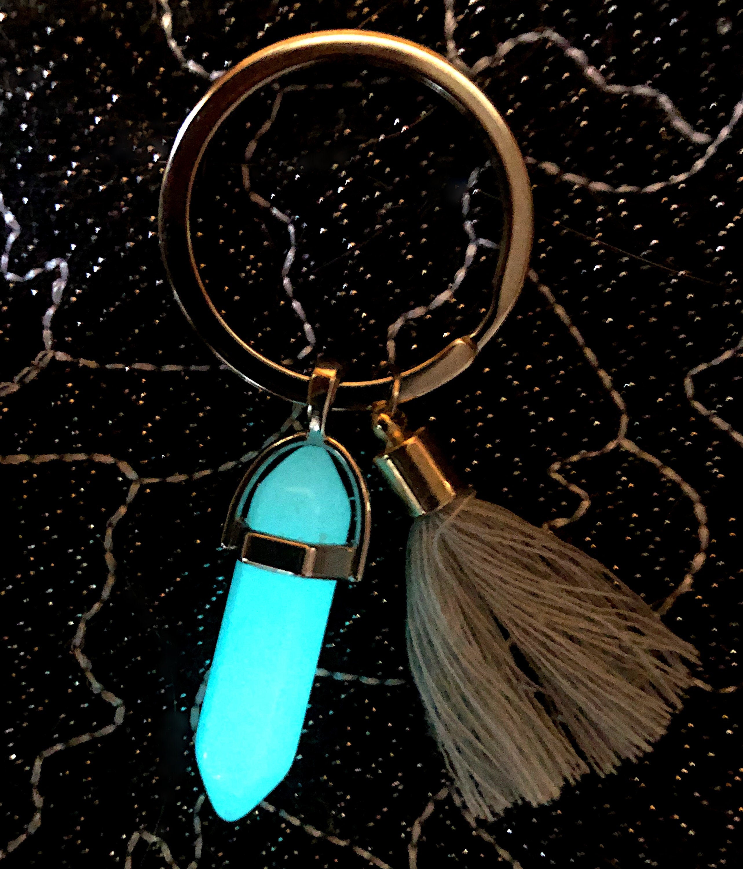 Glow In The Dark Tassel Keychain Etsy