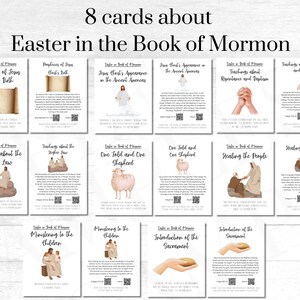 LDS Easter Study Cards| Easter Story Printables| Holy Week Countdown ...