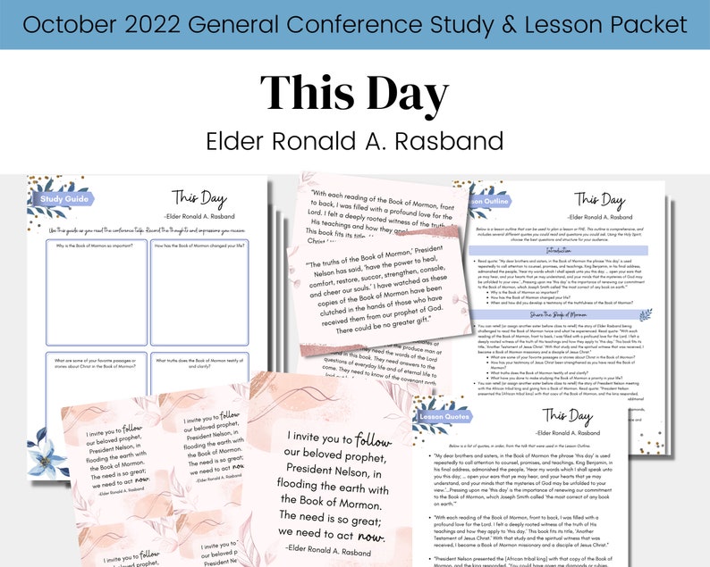 This Day- Elder Ronald A. Rasband- LDS General Conference Talk October ...