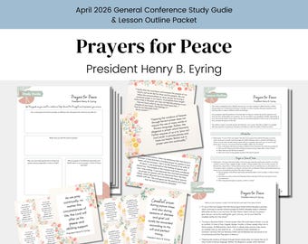 Prayers for Peace | President Henry B. Eyring | April 2026 General Conference | Relief Society Lesson Helps | Relief Society Lesson Outline