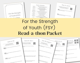 LDS For the Strength of Youth Study Packet | FSY Read-a-Thon Journal | Youth Scripture Study Guide | FSY Read-a-Thon Packet