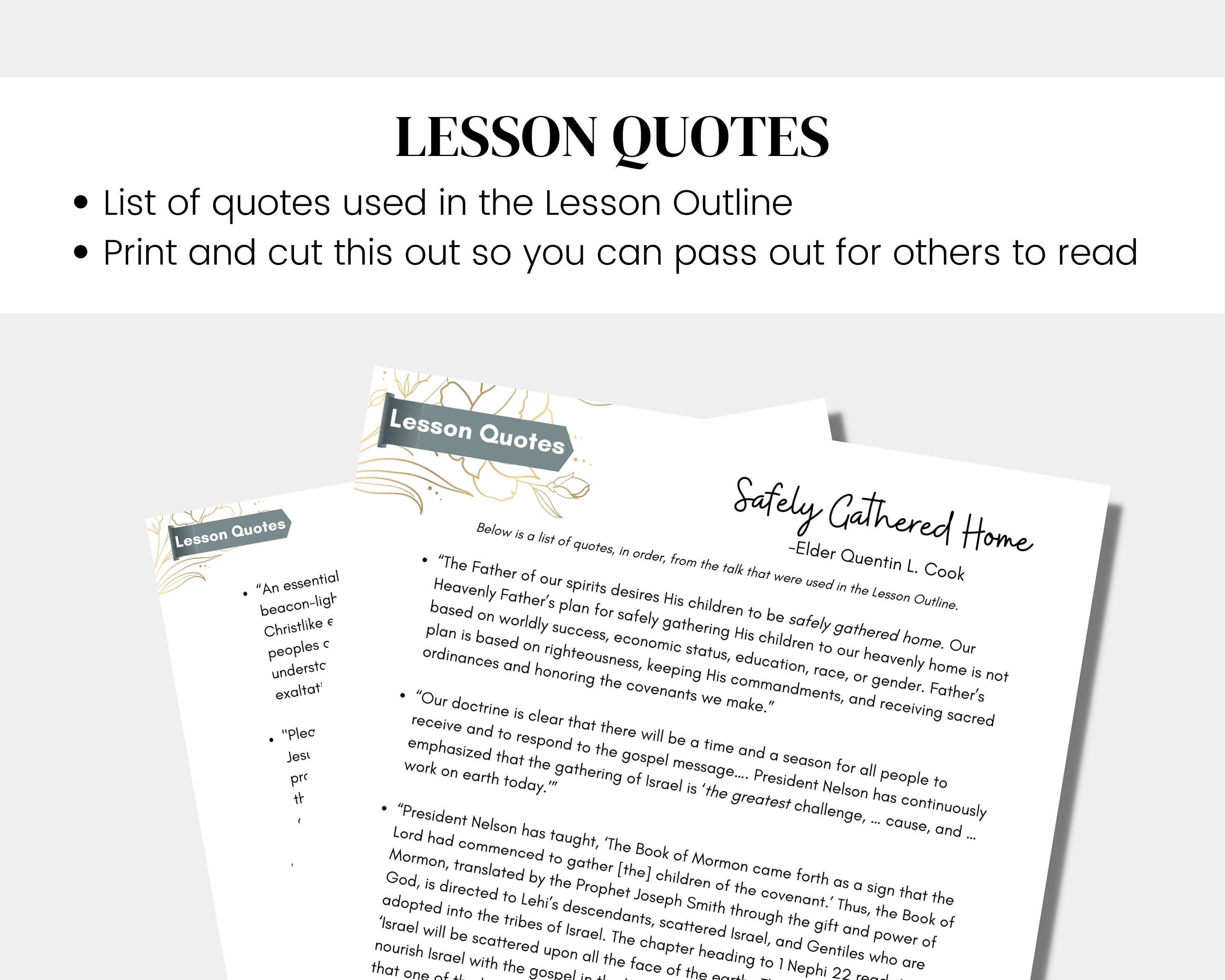 Safely Gathered Home Elder Quentin Cook LDS Conference Talk April 2023