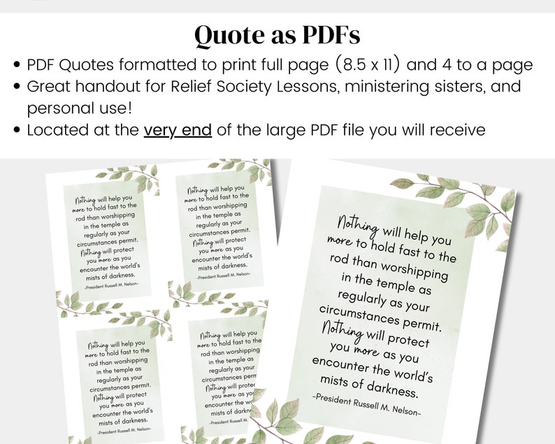 Rejoice in the Gift of Priesthood Keys President Nelson-LDS General Conference April 2024 Relief Society Lesson Outline Digital Download 画像 7