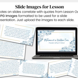 Motions of a Hidden Fire President Jeffrey R. Holland LDS April 2024 General Conference Relief Society Lesson Outline Digital Download zdjęcie 5