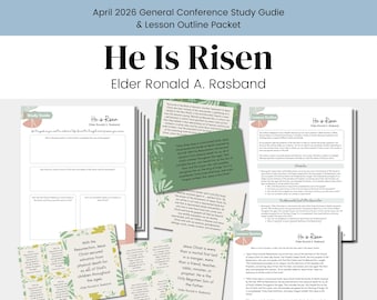 He Is Risen | Elder Ronald A. Rasband | April 2026 General Conference | Relief Society Lesson Helps | LDS Relief Society Lesson Outline
