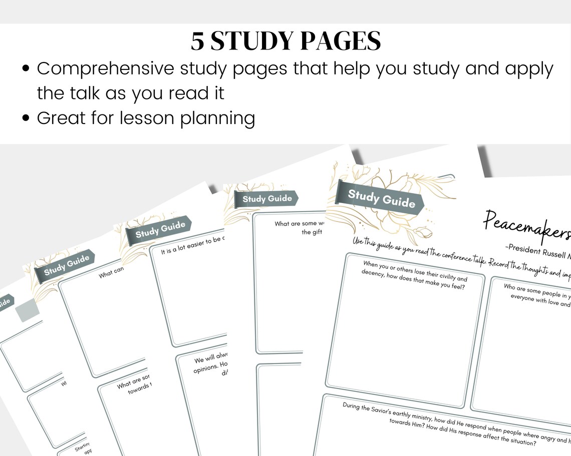 Peacemaker Study Peacemakers Needed- President Nelson- General Conference Talk April ...