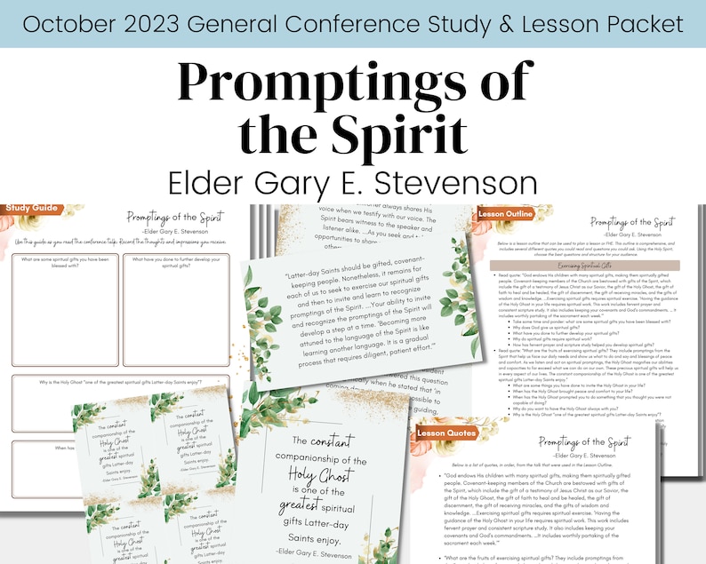 Promptings of the Spirit Elder Stevenson General Conference Talk Oct