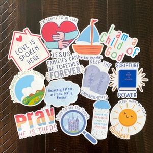 LDS Primary Die Cut Stickers- LDS Primary Gifts- LDS Baptism Gifts- Primary Birthday Gifts- I am a Child of God Stickers- Primary Songs