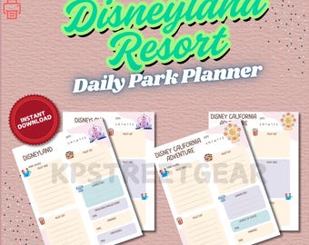 2025 Disneyland Resort Daily Park Vacation Planner Printable Download Disney California Adventure (DCA)