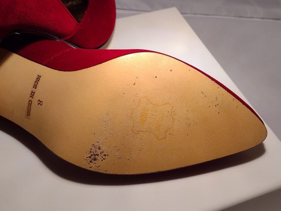 Frederico Leone Vintage shoes wine velvet - image 4