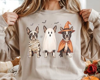 Boston Terrier Halloween Dog Shirt PNG Boston Terrier in Costume Design Halloween Shirt Sublimation PNG Dog T Shirt Digital Download