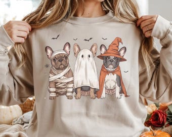 French Bulldog Halloween Dog Shirt PNG Frenchie in Costume Design Halloween Shirt Sublimation PNG Dog T Shirt Digital Download