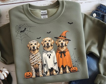 Halloween Dog Shirt PNG, Golden Retriever Shirt Design