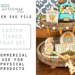 Easter Laser File / Bunny Gnome SVG / Easter Truck Tiered Tray Decor