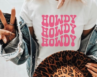 Moletom Howdy, moletom ocidental, camisa de cowgirl, presente para ela, suéter retrô howdy, camisa de concerto