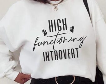 Sudadera introvertida, camisa antisocial, camiseta introvertida divertida, sudadera con capucha hogareña, regalos de ratón de biblioteca, camisa interior, ropa de mujer, sarcasmo