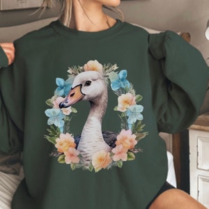 Goose Sweatshirt, Funny Goose Sweater, Goose bumps, Animal Shirt, Animal Sweatshirt, Silly Shirt, Womens Sweater, Boho Hoodie, Vintage Goose