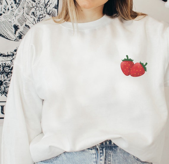 Strawberry Shirt Strawberry Sweatshirt Strawberry Hoodie Y2K | Etsy