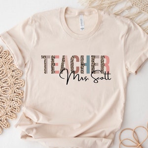 Custom Teacher Shirt, Personalized Teacher Sweatshirt, Customized Teacher Shirt, Teacher Gift, Teacher Name, Teacher Appreciation