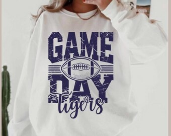 Custom Football Mascot Shirt, Personalized Team Spirit Tee, School Football Shirt, Distressed Mascot T-Shirt, Custom Sports Team Shirt