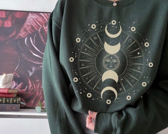 Eclipse Sweatshirt, Mytical sweater, sun moon, celestial sweater, Eclipse 2024 Crewneck