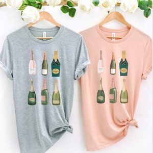 Champagne Shirt Champagne Sweatshirt Pop Champagne shirt Womens Clothing Celebration tshirts Rose Bottle Brunch Shirts