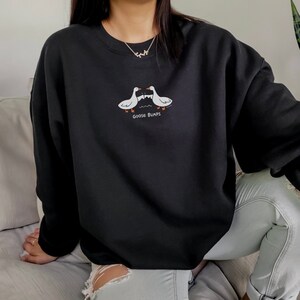 Goose Sweatshirt, Funny Goose Sweater, Goose bumps, Animal Shirt, Animal Sweatshirt, Silly Shirt, Womens Sweaters, Boho Hoodie