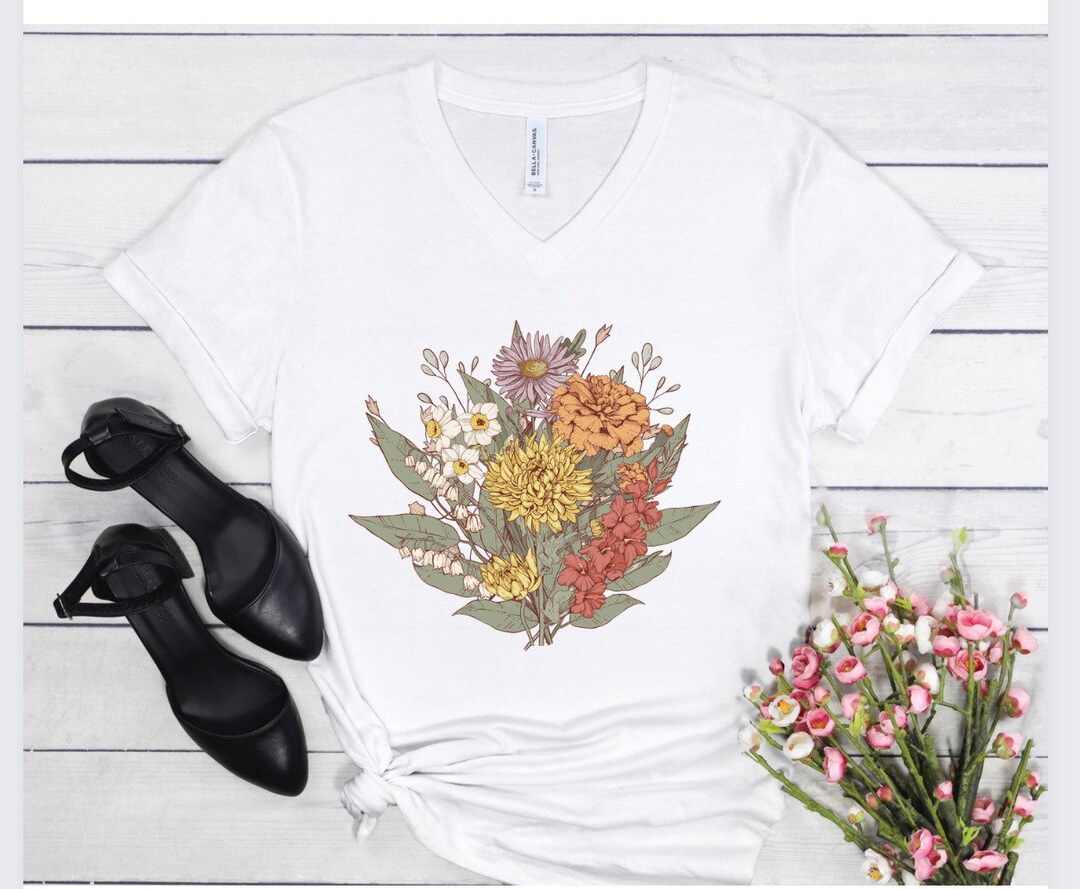 bouquet print shirt (48896) main image 1
