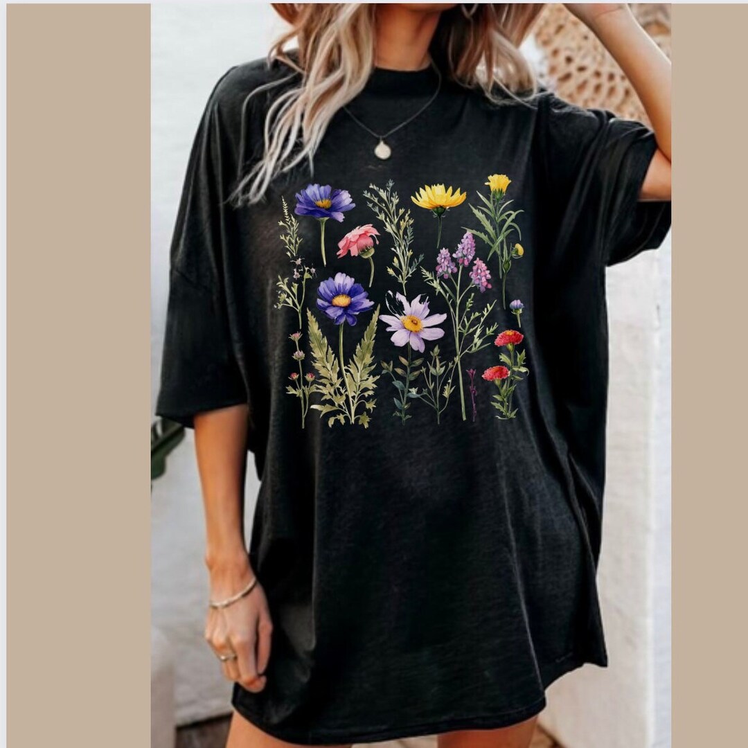 Spring Beige Bull & Florals Tee main image 0