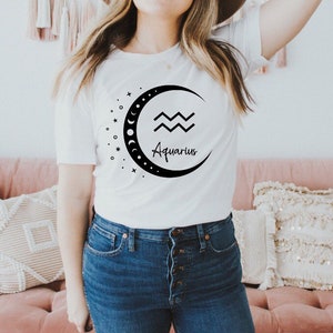 Zodiac Astrology Tee Top Virgo women’s shirt stars moon