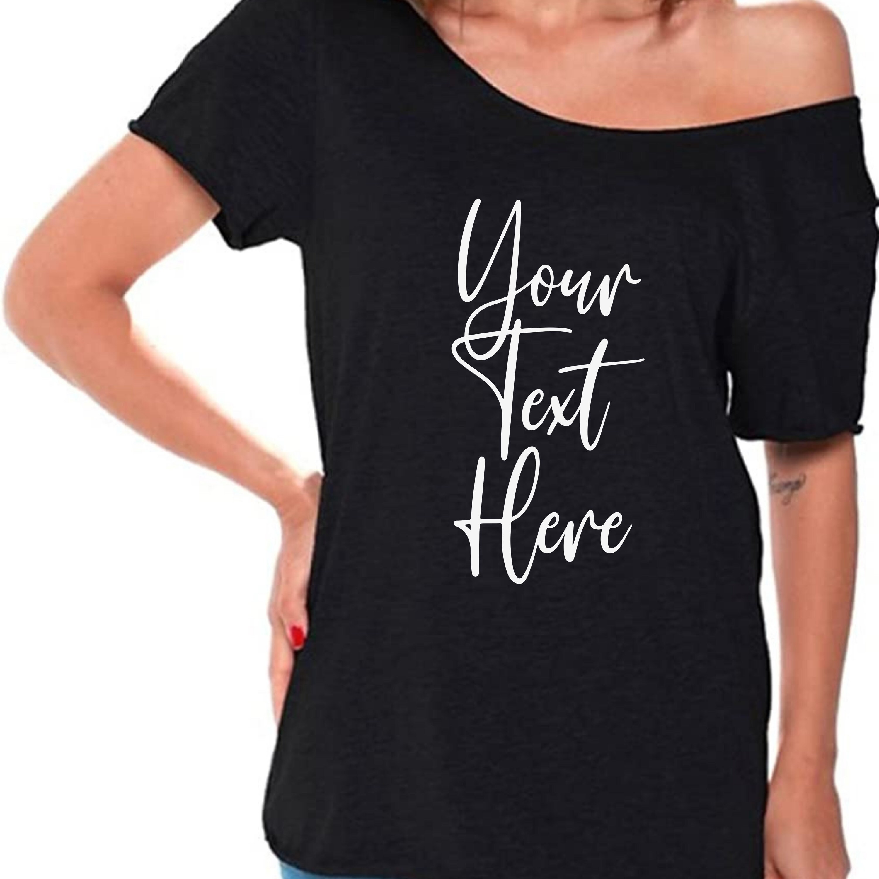 Custom T Shirts, T Shirts For Women, Custom Photo Tshirt, Add Text/Image/ Logo Design Your Own Personalized T-Shirts, Womens T Shirts, Tee Printed Photo Front At Women's Clothing Store