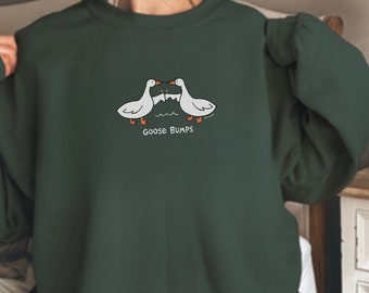 Gås-tröja, rolig gåströja, gåshud, djurtröja, djurtröja, fånig tröja, damtröjor, boho hoodie