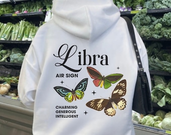 Waage Shirt, Waage Saison, Waage Sweatshirt, Sternzeichen Geschenke, Horoskop Geschenk, Geburtstagsgeschenk für Frauen, Waage Geschenke, ästhetisches Hoodie, Trendy,
