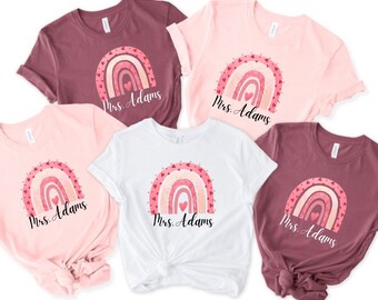 Teacher Valentines Shirt, Elementary Teacher Shirt, Personalized Teacher Shirt, Gift for Teacher, Valentines Shirts for teachers