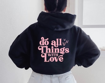 Affirmation Hoodie, Hoodie with words on back, Cute hoodies, Popular hoodie women, Y2K hoody, oversized hoodie, trendy hoodies